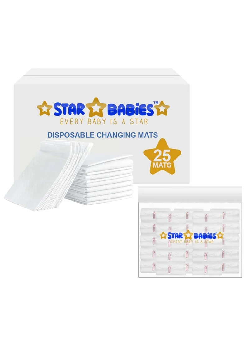 ستار بيبيز Disposable Chaging Mat Pack Of 25 Scented Bag Pack Of 25 - White